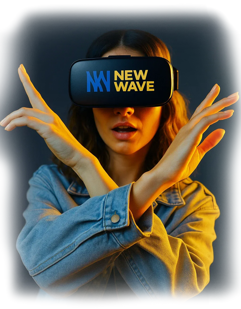 Person using VR headset